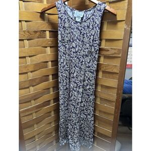 Forever Caroline‎ Midi Dress Purple And Tan Floral Size 8
